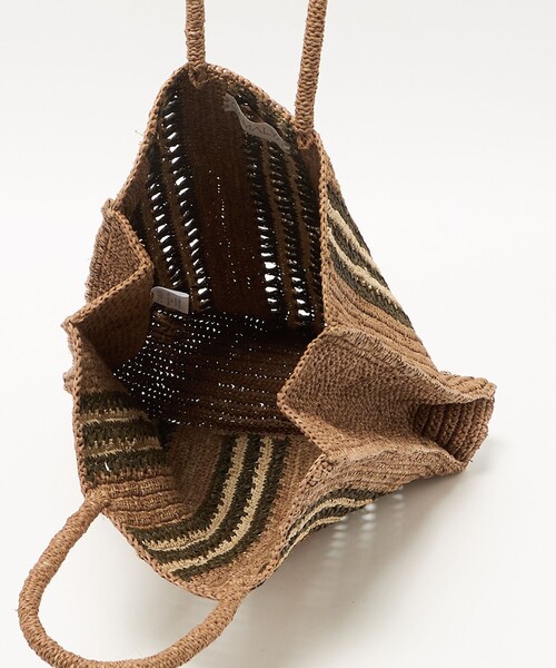 green label relaxing（グリーンレーベルリラクシング）の「＜CAMALYA＞ストライプ トートバッグ（かごバッグ・レディース・ベージュ/ナチュラル・FREE）」の17枚目の写真