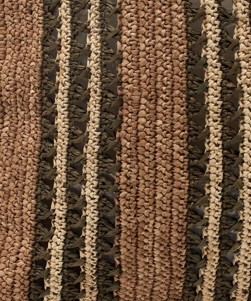 green label relaxing（グリーンレーベルリラクシング）の「＜CAMALYA＞ストライプ トートバッグ（かごバッグ・レディース・ベージュ/ナチュラル・FREE）」の18枚目の写真