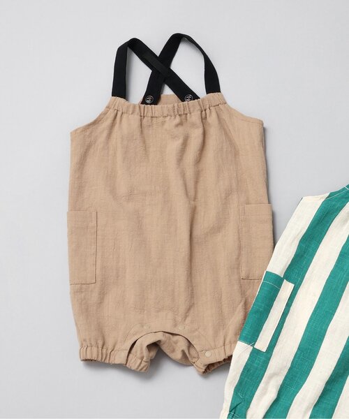 BREEZE(ブリーズ)の「【Bpop】ビックポケットサロペット(その他ベビーウェア・キッズ・グリーン/ベージュ・70/80)」の2枚目の写真