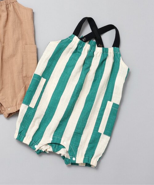 BREEZE(ブリーズ)の「【Bpop】ビックポケットサロペット(その他ベビーウェア・キッズ・グリーン/ベージュ・70/80)」の1枚目の写真