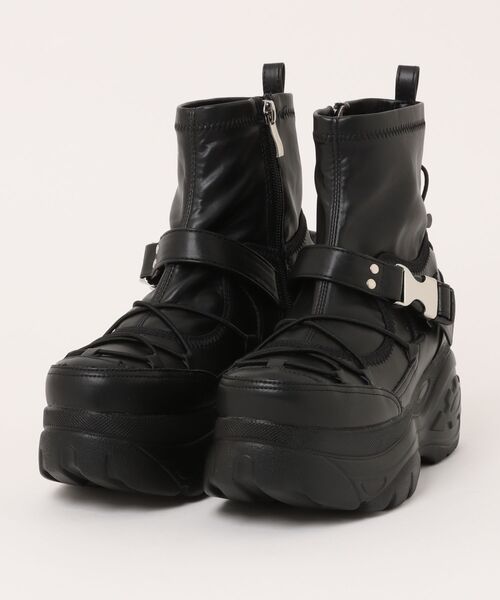 YOSUKE/ヨースケ」厚底ベルティッドショートブーツ（ブーツ）｜YOSUKE