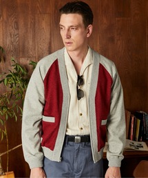 schott(Vbg)Schott/Vbg/2TONE SWEAT CARDIGAN/2g[ XEFbg J[fBK(XEFbg)
