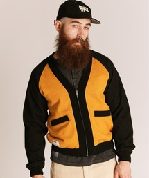 schott(Vbg)Schott/Vbg/2TONE SWEAT CARDIGAN/2g[ XEFbg J[fBK(XEFbg)