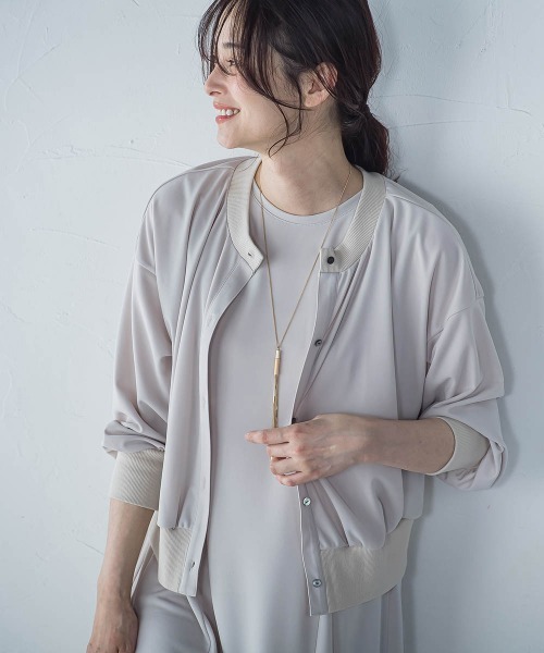 LAUTREAMONT（ロートレアモン）の「【WEB限定】ひやさらシワレスライトカーディガン≪洗濯機で洗える≫（カーディガン/ボレロ・レディース・ブラック/ブルー/ネイビー/ベージュ・9号）」の3枚目の写真