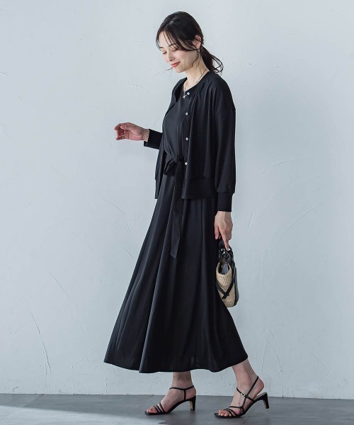 LAUTREAMONT（ロートレアモン）の「【WEB限定】ひやさらシワレスライトカーディガン≪洗濯機で洗える≫（カーディガン/ボレロ・レディース・ブラック/ブルー/ネイビー/ベージュ・9号）」の9枚目の写真