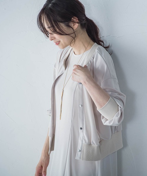 LAUTREAMONT（ロートレアモン）の「【WEB限定】ひやさらシワレスライトカーディガン≪洗濯機で洗える≫（カーディガン/ボレロ・レディース・ブラック/ブルー/ネイビー/ベージュ・9号）」の13枚目の写真