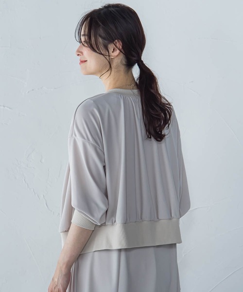 LAUTREAMONT（ロートレアモン）の「【WEB限定】ひやさらシワレスライトカーディガン≪洗濯機で洗える≫（カーディガン/ボレロ・レディース・ブラック/ブルー/ネイビー/ベージュ・9号）」の14枚目の写真