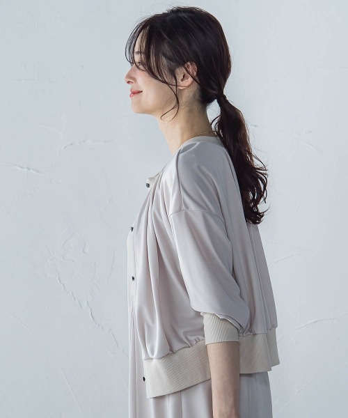 LAUTREAMONT（ロートレアモン）の「【WEB限定】ひやさらシワレスライトカーディガン≪洗濯機で洗える≫（カーディガン/ボレロ・レディース・ブラック/ブルー/ネイビー/ベージュ・9号）」の15枚目の写真