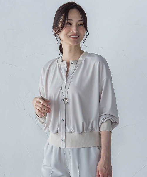 LAUTREAMONT（ロートレアモン）の「【WEB限定】ひやさらシワレスライトカーディガン≪洗濯機で洗える≫（カーディガン/ボレロ・レディース・ブラック/ブルー/ネイビー/ベージュ・9号）」の20枚目の写真