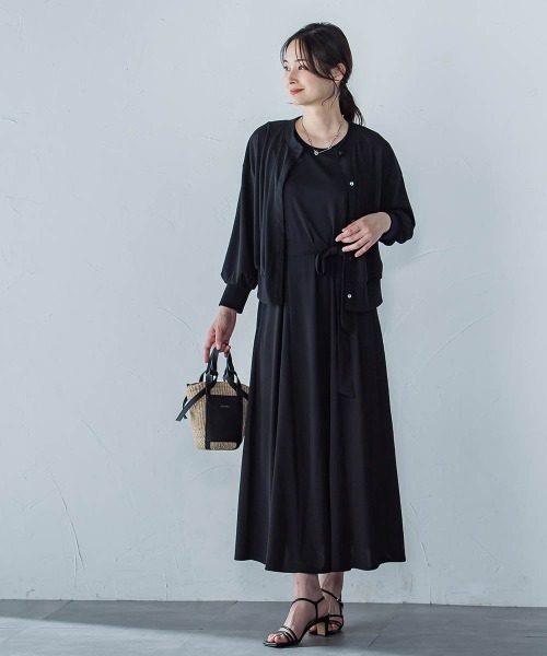 LAUTREAMONT（ロートレアモン）の「【WEB限定】ひやさらシワレスライトカーディガン≪洗濯機で洗える≫（カーディガン/ボレロ・レディース・ブラック/ブルー/ネイビー/ベージュ・9号）」の10枚目の写真