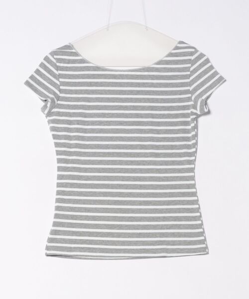 almo（アルモ）の「【LAMPOON】オフショルダーボーダーカットソー（Tシャツ/カットソー・レディース・ダークグレー/ライトグレー・SMALL/MEDIUM/LARGE）」の11枚目の写真