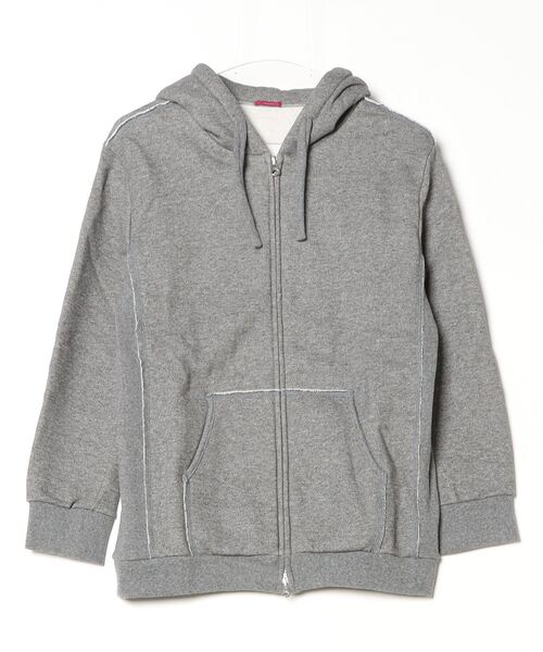mikomori(ミコモリ)の「FRONT ZIP PARKA(パーカー・レディース・ネイビー/グレー・FREE)」の14枚目の写真