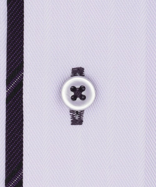 TOKYO SHIRTS（トウキョウシャツ）の「【超形態安定】 形態安定ノンアイロン ボタンダウン 半袖ビジネスワイシャツ（ビジネスシャツ・メンズ・パープル・首回り41cm/首回り42cm/首回り37cm/首回り39cm/首回り43cm）」の4枚目の写真
