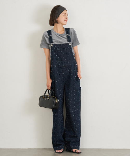 Spick＆span オーバーオール　ペイントデニム Spick＆span オーバーオール ペイントデニム - メルカリ