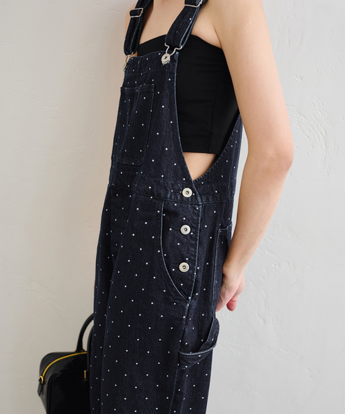 U by SPICK&SPAN（ユーバイスピックアンドスパン）の「ドットデニムオーバーオール（サロペット/オーバーオール・レディース・ネイビー/ブルー・36/38）」の17枚目の写真