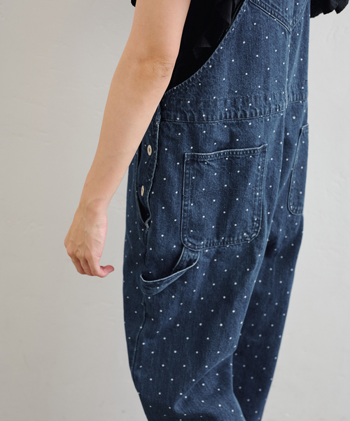 U by SPICK&SPAN（ユーバイスピックアンドスパン）の「ドットデニムオーバーオール（サロペット/オーバーオール・レディース・ネイビー/ブルー・36/38）」の12枚目の写真