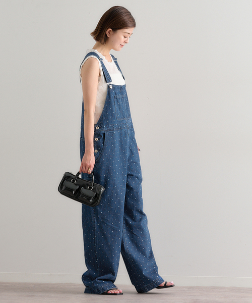 U by SPICK&SPAN（ユーバイスピックアンドスパン）の「ドットデニムオーバーオール（サロペット/オーバーオール・レディース・ネイビー/ブルー・36/38）」の3枚目の写真