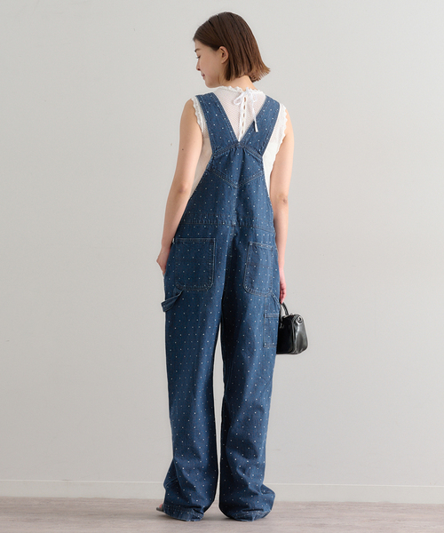 Spick and Span デニムサロペット サロペット ブルー ドットデニムオーバーオール（サロペット/オーバーオール）｜U