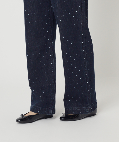 ドットデニムオーバーオール（サロペット/オーバーオール）｜U