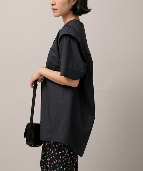 Bonum(ボナム)の「タイプライター セーラーカラーシャツ(シャツ/ブラウス・レディース・ネイビー・FREE)」の10枚目の写真