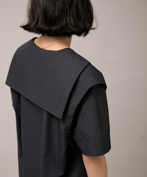 Bonum(ボナム)の「タイプライター セーラーカラーシャツ(シャツ/ブラウス・レディース・ネイビー・FREE)」の13枚目の写真