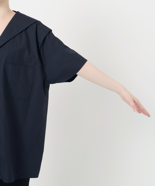 Bonum(ボナム)の「タイプライター セーラーカラーシャツ(シャツ/ブラウス・レディース・ネイビー・FREE)」の18枚目の写真