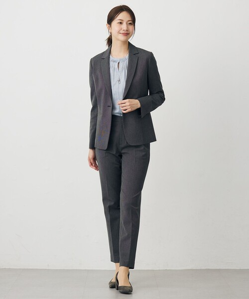 洗える】T/Rアルガンシルク テーラード ジャケット（テーラード