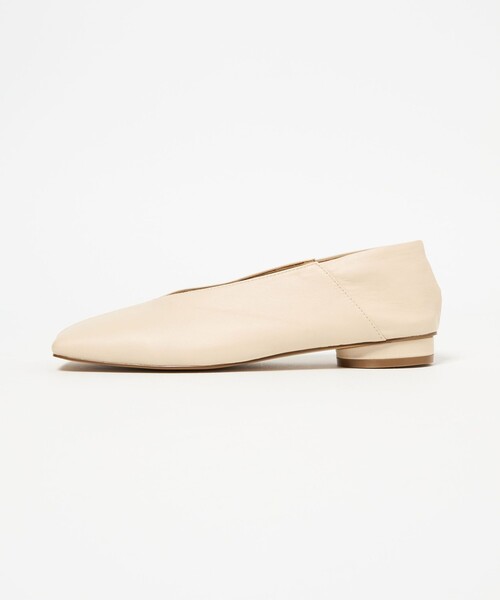 セール】オブリークスクエアトゥフラット15↓↑（パンプス）｜ODETTE E