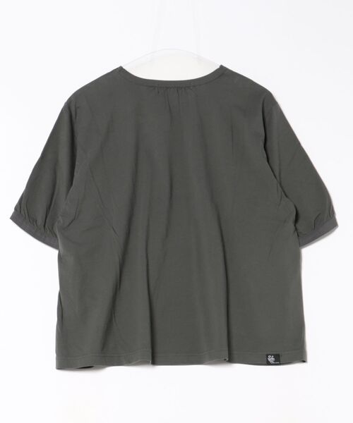 tシャツ SUPER　HAKKA×中村　ころもち　コットンローン「depth」単色刺繍＋天竺カットソー レディース SUPER HAKKA×中村 ころもち コットンローン「depth」単色刺繍＋