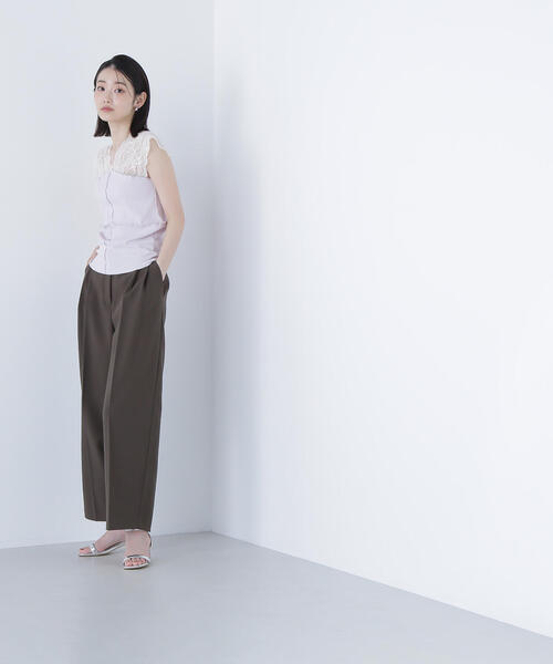 NATURAL BEAUTY BASIC（ナチュラルビューティーベーシック）の「◇【BLANC】ツイルタックバレルパンツ（その他パンツ・レディース・キャメル/ダークカーキ・SMALL/MEDIUM）」の19枚目の写真