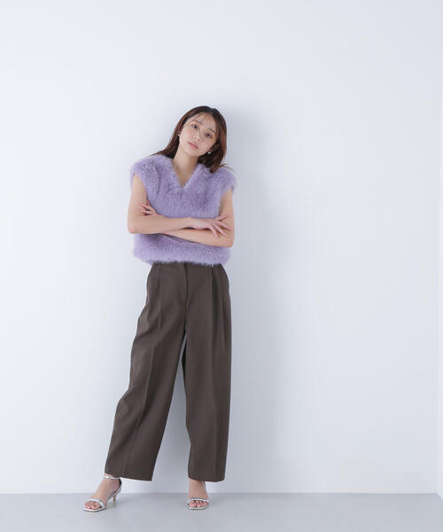 NATURAL BEAUTY BASIC（ナチュラルビューティーベーシック）の「◇【BLANC】ツイルタックバレルパンツ（その他パンツ・レディース・キャメル/ダークカーキ・SMALL/MEDIUM）」の17枚目の写真