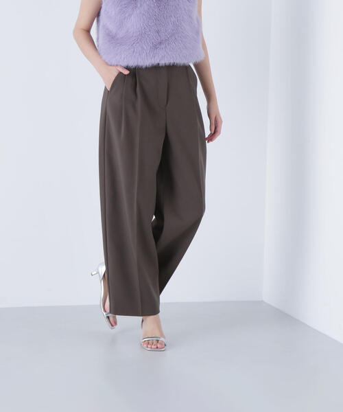 NATURAL BEAUTY BASIC（ナチュラルビューティーベーシック）の「◇【BLANC】ツイルタックバレルパンツ（その他パンツ・レディース・キャメル/ダークカーキ・SMALL/MEDIUM）」の16枚目の写真