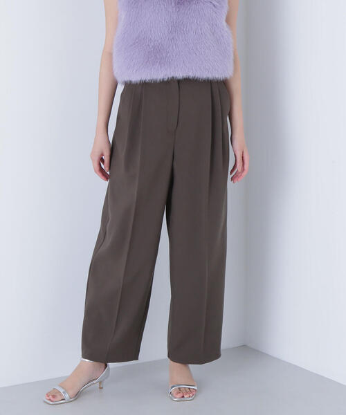 NATURAL BEAUTY BASIC（ナチュラルビューティーベーシック）の「◇【BLANC】ツイルタックバレルパンツ（その他パンツ・レディース・キャメル/ダークカーキ・SMALL/MEDIUM）」の12枚目の写真