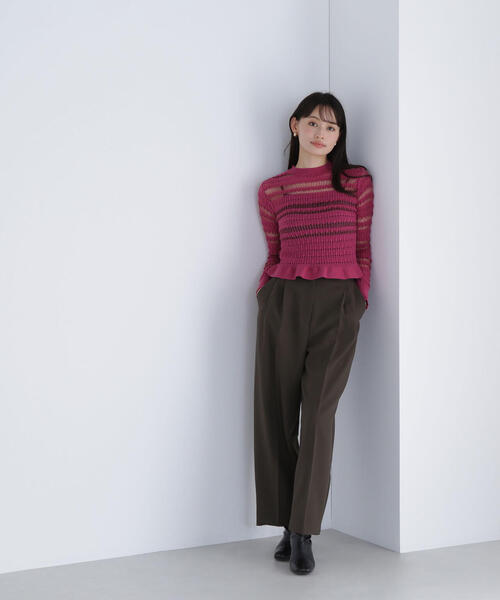 NATURAL BEAUTY BASIC（ナチュラルビューティーベーシック）の「◇【BLANC】ツイルタックバレルパンツ（その他パンツ・レディース・キャメル/ダークカーキ・SMALL/MEDIUM）」の11枚目の写真