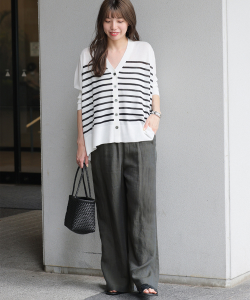 JOURNAL STANDARD relume（ジャーナルスタンダード　レリューム）の「シアードルマンカーディガン（カーディガン/ボレロ・レディース・ホワイト系その他/ブラウン/レッド/ブラック・FREE）」の12枚目の写真