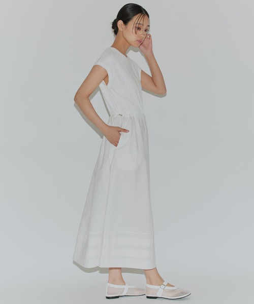 Narcissus(ナルシス)の「【SINN】切り替えワンピース ドローコード 異素材(ワンピース・レディース・ブラック/ホワイト・FREE)」の13枚目の写真