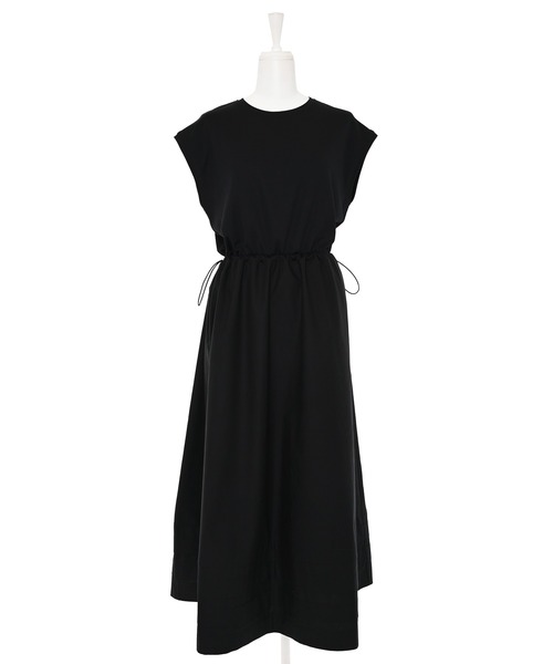 Narcissus(ナルシス)の「【SINN】切り替えワンピース ドローコード 異素材(ワンピース・レディース・ブラック/ホワイト・FREE)」の12枚目の写真