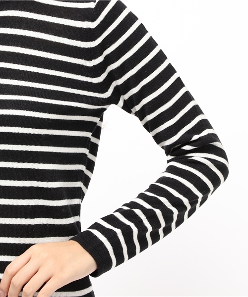 rienda（リエンダ）の「15AWタートルknitTOP（ニット/セーター・レディース・ホワイト/ブラック/マルチ/ネイビー・FREE）」の10枚目の写真