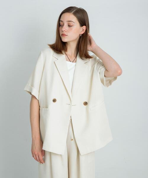 URBAN RESEARCH Sonny Label(アーバンリサーチサニーレーベル)の「メッシュハーフスリーブジャケット(その他アウター・レディース・ベージュ/アイボリー・FREE)」の14枚目の写真