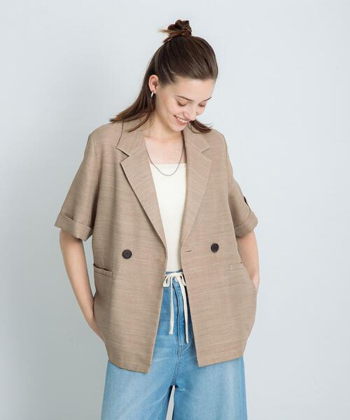 URBAN RESEARCH Sonny Label(アーバンリサーチサニーレーベル)の「メッシュハーフスリーブジャケット(その他アウター・レディース・ベージュ/アイボリー・FREE)」の21枚目の写真