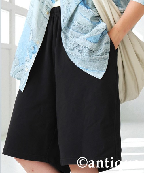 antiqua(アンティカ)の「裏毛ハーフパンツ(その他パンツ・レディース・ダークグレー/ブラック・MEDIUM/LARGE)」の2枚目の写真