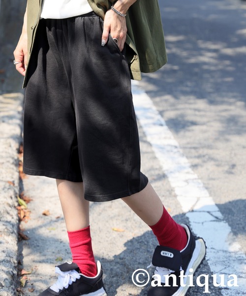 antiqua(アンティカ)の「裏毛ハーフパンツ(その他パンツ・レディース・ダークグレー/ブラック・MEDIUM/LARGE)」の8枚目の写真