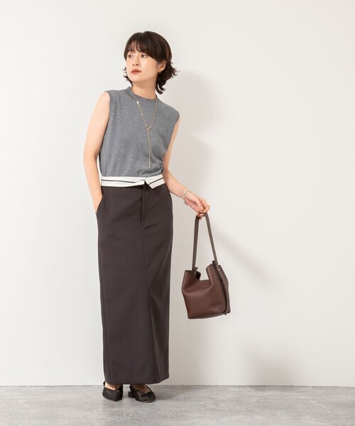 NOLLEY’S Sophi(ノーリーズソフィ)の「《アンサンブル対応》《手洗い可能》W混ラメハイネックプルオーバーニット(ニット/セーター・レディース・サックスブルー/グレー/イエロー/キャメル・38/36)」の20枚目の写真