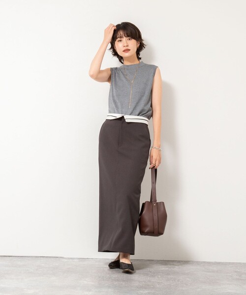 NOLLEY’S Sophi(ノーリーズソフィ)の「《アンサンブル対応》《手洗い可能》W混ラメハイネックプルオーバーニット(ニット/セーター・レディース・サックスブルー/グレー/イエロー/キャメル・38/36)」の19枚目の写真