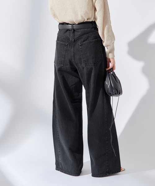 journal standard L'essage（ジャーナルスタンダードレサージュ）の「《追加2》【金子綾さん着用】Side Seam デニム（デニムパンツ・レディース・ブラック/ダークブルー・36/38）」の7枚目の写真