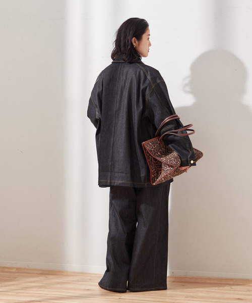 journal standard L'essage（ジャーナルスタンダードレサージュ）の「《追加2》【金子綾さん着用】Side Seam デニム（デニムパンツ・レディース・ブラック/ダークブルー・36/38）」の9枚目の写真