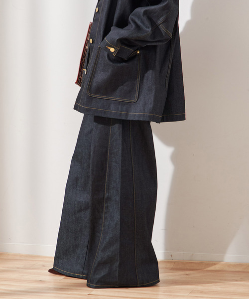 journal standard L'essage（ジャーナルスタンダードレサージュ）の「《追加2》【金子綾さん着用】Side Seam デニム（デニムパンツ・レディース・ブラック/ダークブルー・36/38）」の11枚目の写真