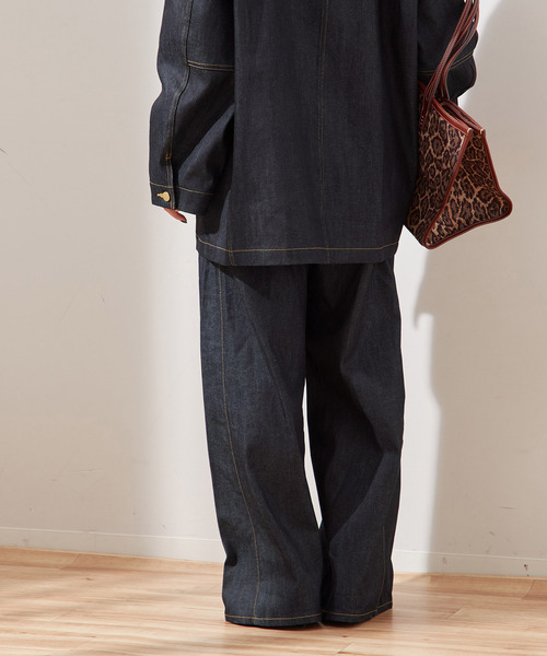 journal standard L'essage（ジャーナルスタンダードレサージュ）の「《追加2》【金子綾さん着用】Side Seam デニム（デニムパンツ・レディース・ブラック/ダークブルー・36/38）」の12枚目の写真