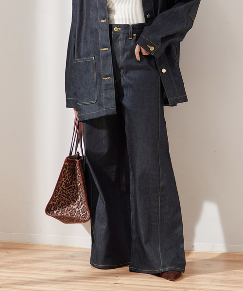 journal standard L'essage（ジャーナルスタンダードレサージュ）の「《追加2》【金子綾さん着用】Side Seam デニム（デニムパンツ・レディース・ブラック/ダークブルー・36/38）」の13枚目の写真