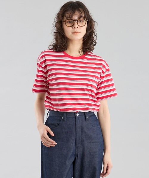 MACKINTOSH PHILOSOPHY（ﾏｯｷﾝﾄｯｼｭ ﾌｨﾛｿﾌｨｰ）の「GREY LABEL マルチボーダーカットソー（Tシャツ/カットソー・レディース・レッド系その他/グリーン/ブルー系その他3/ブラック・6/2）」の4枚目の写真